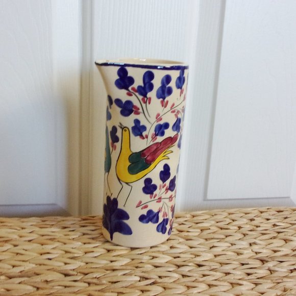 Italian Pitcher Small W/ Birds - Picture 1 of 5